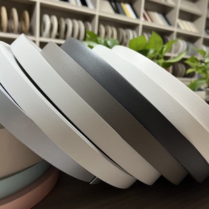 PVC Holzkörnern Möbelkante Grau